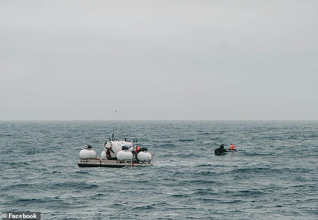 This is the last sighting of the submersible, Titan, which was launched on Sunday. It is seen in a photograph shared by Hamish Harding's company.