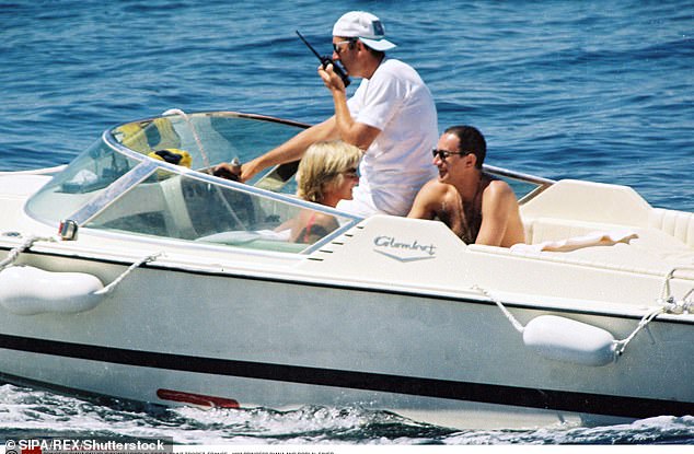 History: There were no official visits to Spain by the royals in the 1990s and it is thought that the crew could have been filming scenes from when Diana and her lover Dodi Fayed visited St. Tropez in 1997 together (pictured)