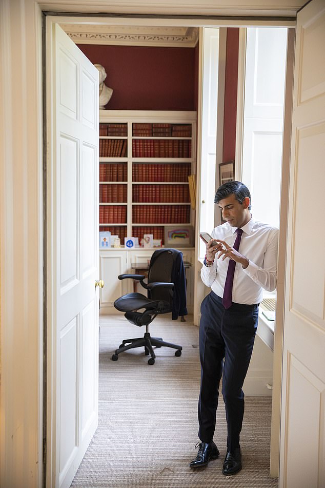 The politician also opts for bespoke shirts from Italian brand The The Travelling Artisan, crafted by aged seamstresses in Veneto (pictured in September 2021)