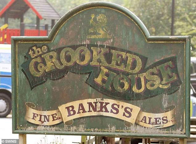 People from as far as America, Australia, Japan, China and New Zealand have travelled to have a pint at the Black Country boozer over the years. Pictured: A sign out side the pub before the blaze
