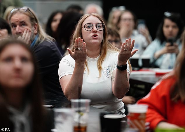 Fans watching England could not contain their nerves as England went into extra time