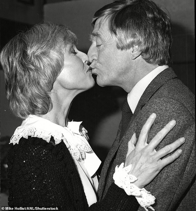 Parkinson pictured with his wife Mary at TV-AM studios, who he married in 1959