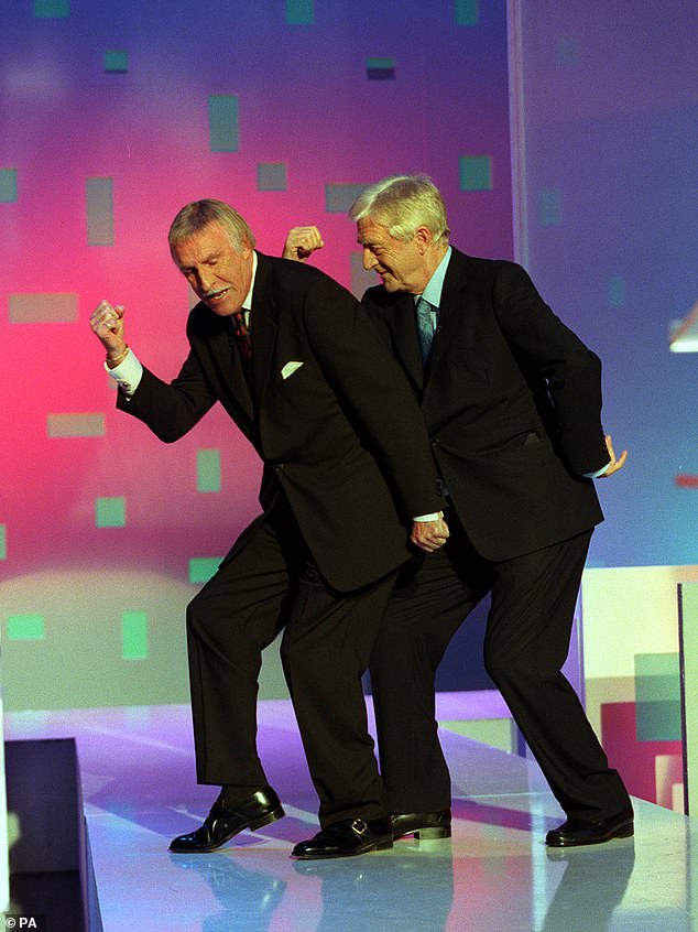 TV legends Bruce Forsyth and Michael Parkinson in 2002