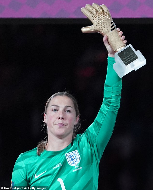 The Man United star won the golden glove at this year's World Cup, despite England losing out in the final to Spain