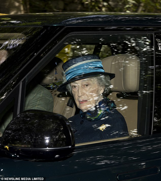 Lady Susan Hussey, the former lady-in-waiting to the late Queen Elizabeth II, was also in the royal party