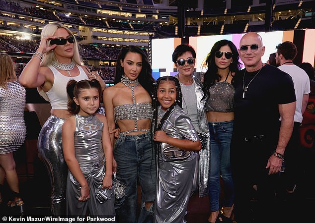 Khloe Kardashian, Penelope Disick, Kim Kardashian, North West, Kris Jenner, Lauren Sanchez and Jeff Bezos attend Beyoncé's Renaissance world tour in Los Angeles last night