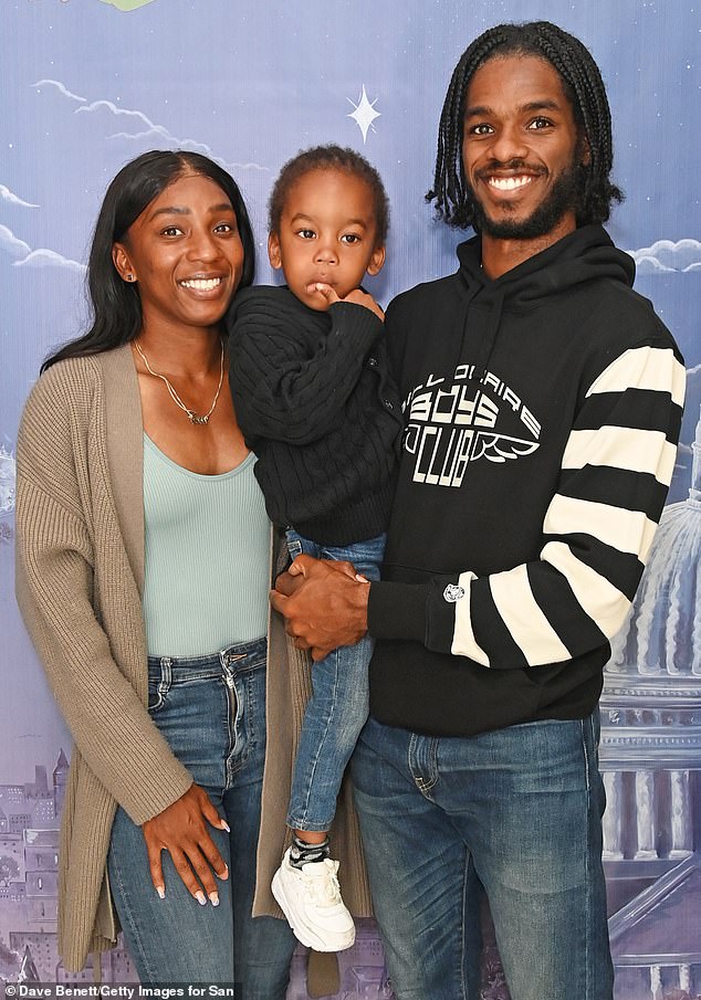 The couple were stopped by police when their son (centre) was in the backseat