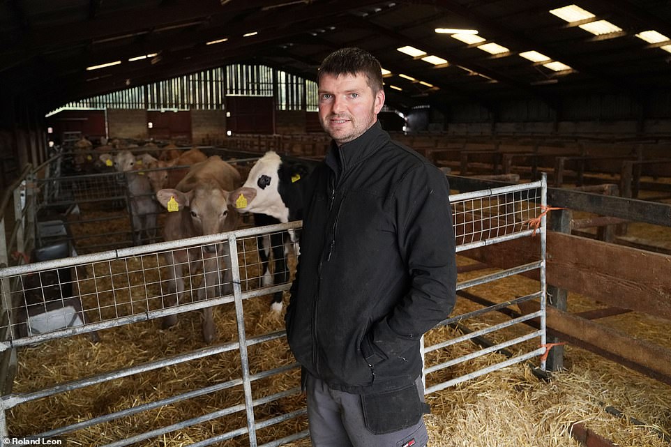 Snape Hill Farm in Whitmore on the western edge of Staffordshire was one of those to lose a sizeable chunk of their land to HS2 (Pictured: John Slater)