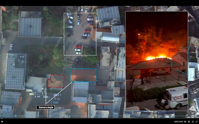 Before and after images of the blast site published by Israel allegedly showed the damage could not have been caused by an Israeli airstrike