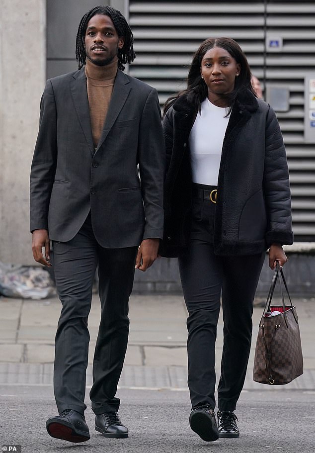 Mr Dos Santos and Bianca Williams at Palestra House in central London, where today's verdicts were delivered