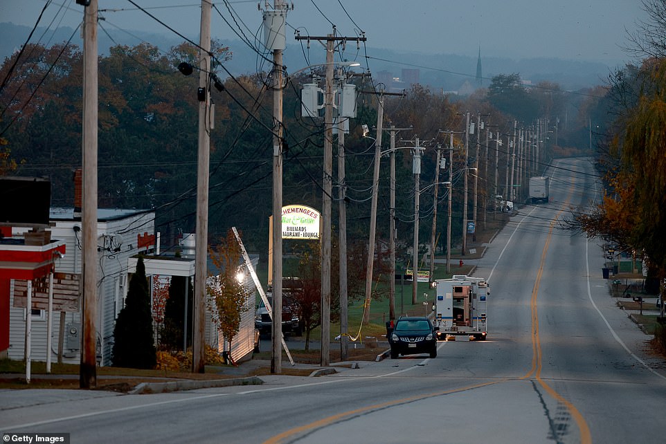 Ghost-town Lewiston: Schools, stores and most businesses in Lewiston remain closed today while police search for Robert Card