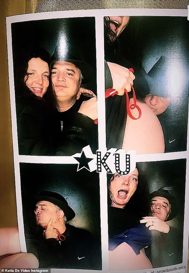 Adorable: Back in April, Pete and Katia posed for sweet pictures showing them kissing and cradling her baby bump before Katia cosied up to Pete