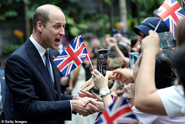 William said: 'Hello Singapore. It's fantastic to be back in Singapore for this year¿s Earthshot Prize ceremony, after eleven years. Singapore¿s bold vision to be a leader for environmental innovation sets the standard for others to follow'