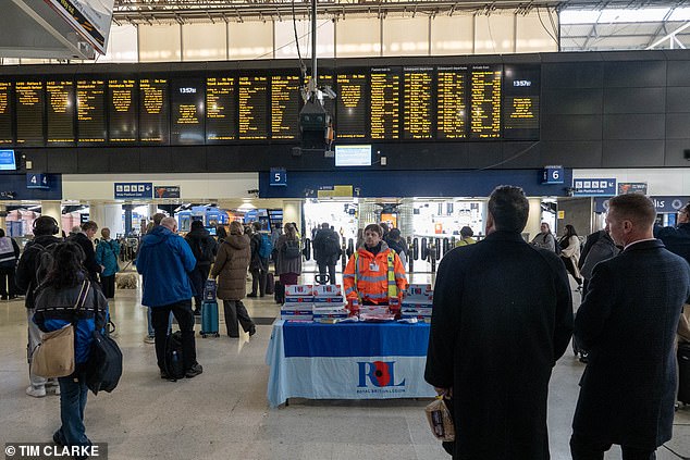 A lone poppy seller at Waterloo Station today