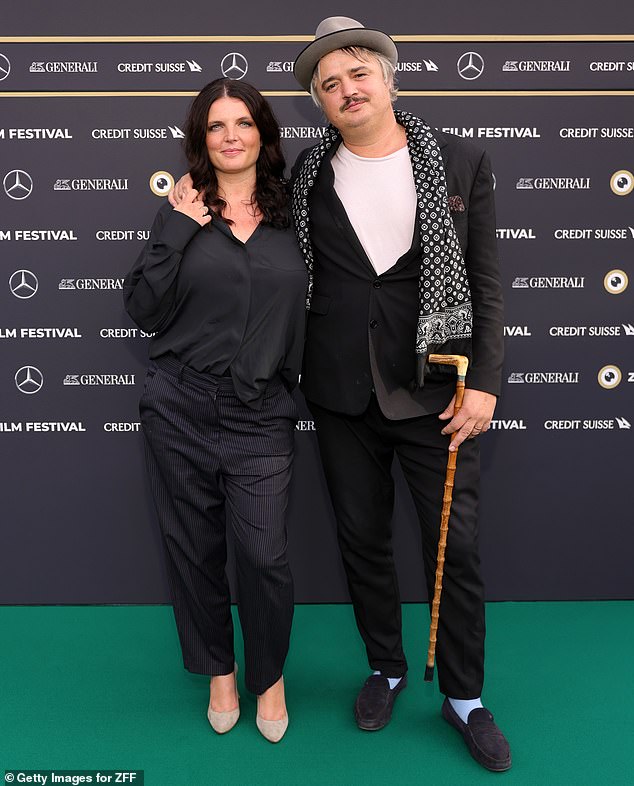 Candid: Pete is pictured with his partner Katia de Vidas last month