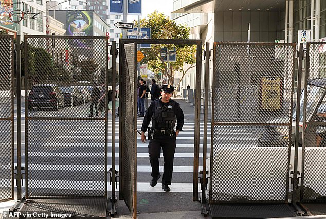 Not only has the city been cleaned up significantly and the homeless removed but they've erected steel security walls in the downtown area for the Communist ruler's visit