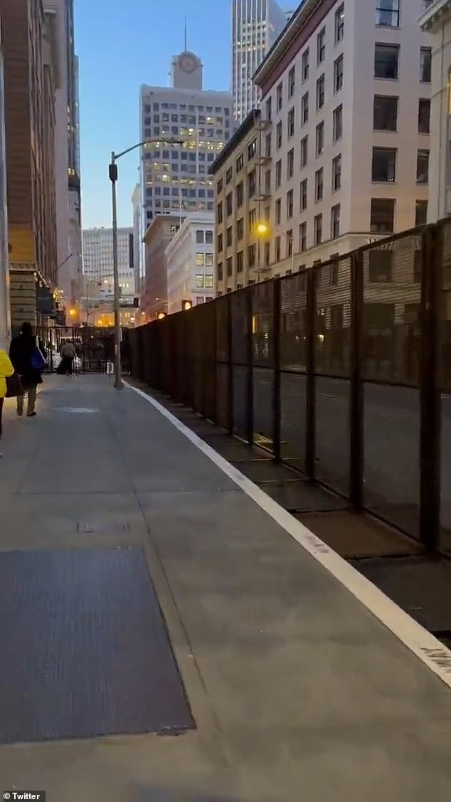 The unprecedented measures - which include a series of steel security barriers propped up around the area near the Muscone Center - are designed to present a clean and shiny image during the APEC summit, San Francisco's biggest gathering of global leaders since 1945.