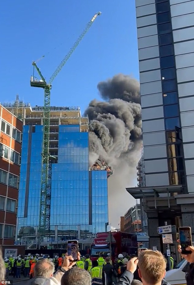 People have been told to avoid the area, with nearby locals told to close their windows and doors, as smoke can now from villages several miles away
