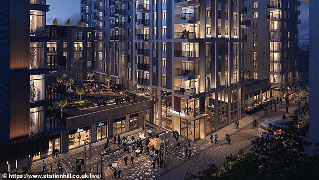 The One Station Hill Complex was a landmark building that was due to open next year containing 15 floors of workspace and a fitness club
