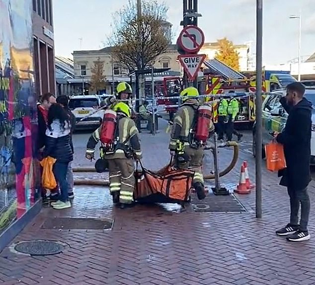 More than 50 firefighters at the scene of the high-rise building under construction alongside an Aerial Ladder Platform and Incident Command Unit