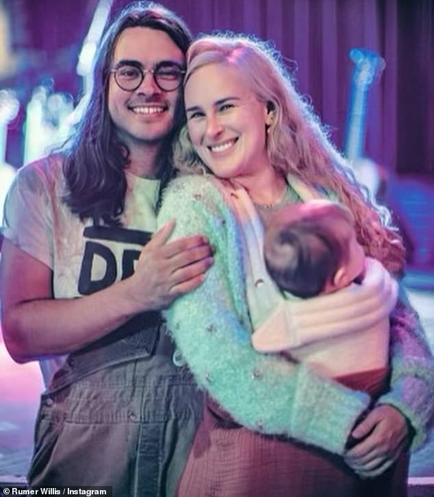 Baby mine: At the time the picture was taken, Rumer was apparently still pregnant with her and Derek's daughter Louetta, whom she gave birth to in April