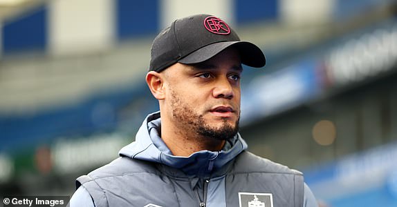BRIGHTON, ENGLAND - DECEMBER 09: Vincent Kompany, Manager of Burnley, inspects the pitch prior to the Premier League match between Brighton & Hove Albion and Burnley FC at American Express Community Stadium on December 09, 2023 in Brighton, England. (Photo by Bryn Lennon/Getty Images)