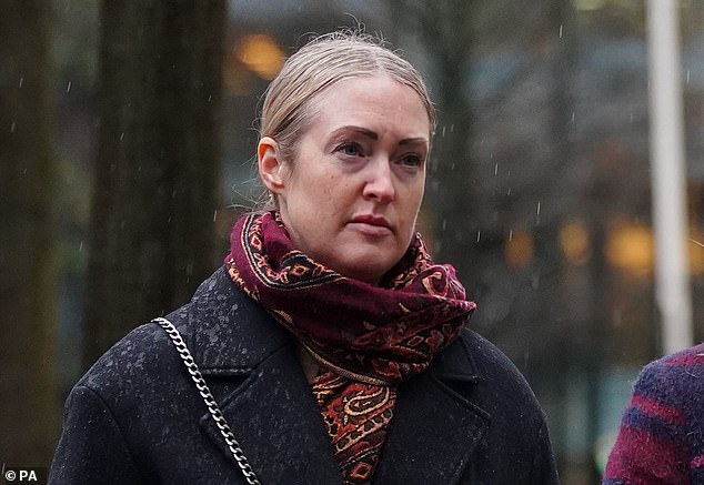Brianna Ghey's mother Esther arrives at Manchester Crown Court last month for the start of proceedings