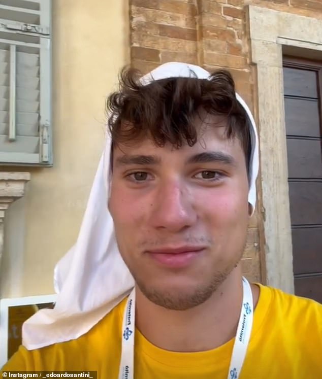 On Instagram, Edoardo shared a video of himself saying he was quitting modelling to join the priesthood