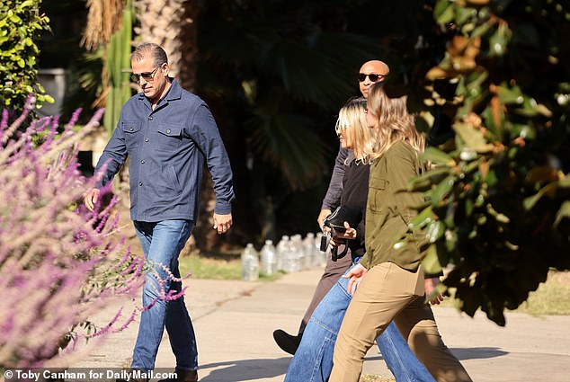 The first son and his wife Melissa attended a function at St Mary's Episcopal Church in Los Angeles' Palms neighborhood
