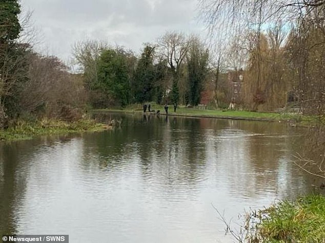 Police divers have used sonar equipment to examine the water