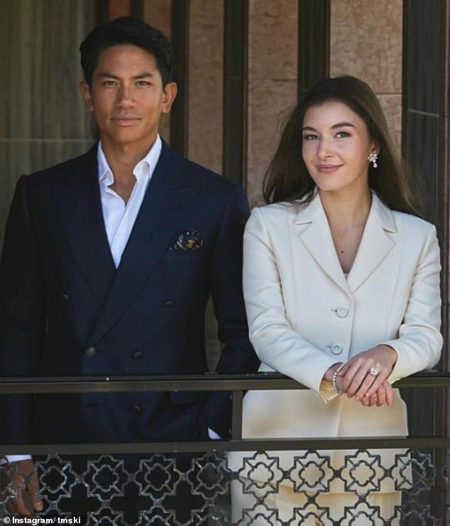To mark the New Year, Prince Mateen shared an unseen photograph with Anisha, pictured