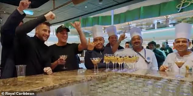 Feeling buoyant: November 2023 saw Icon of the Seas delivered - and the crew look happy