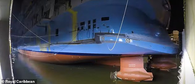 Water sight: In December 2022 Icon of the Seas was floated out