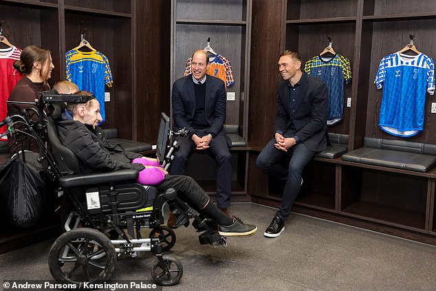 Rob and Kevin enjoyed a chat with William, who praised the pair for their fundraising efforts and 'brotherly bond'