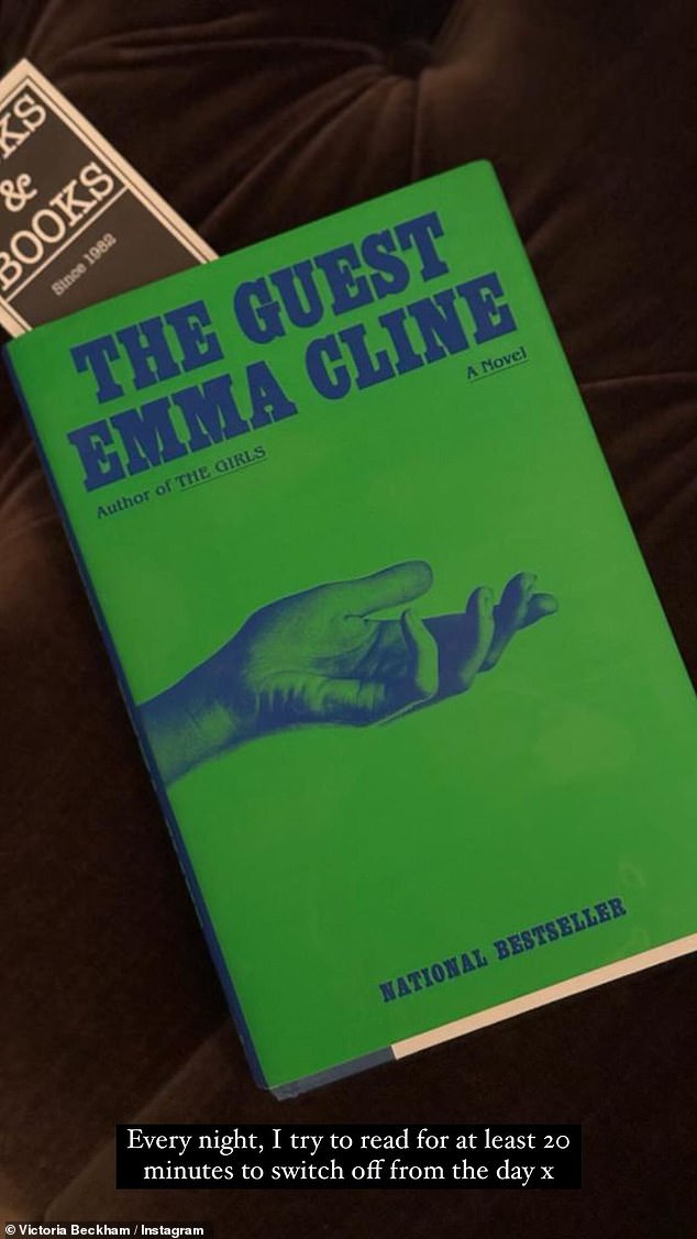 Finally she rounds off her evening by reading for 20 minutes 'to switch off from the day'