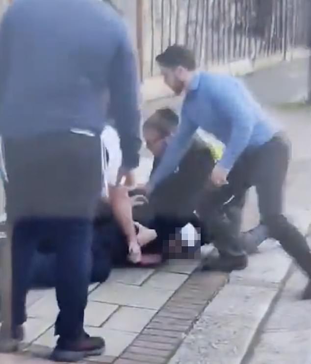 The 34-year-old man allegedly shouted antisemitic slurs and threatened staff and shoppers with a large knife