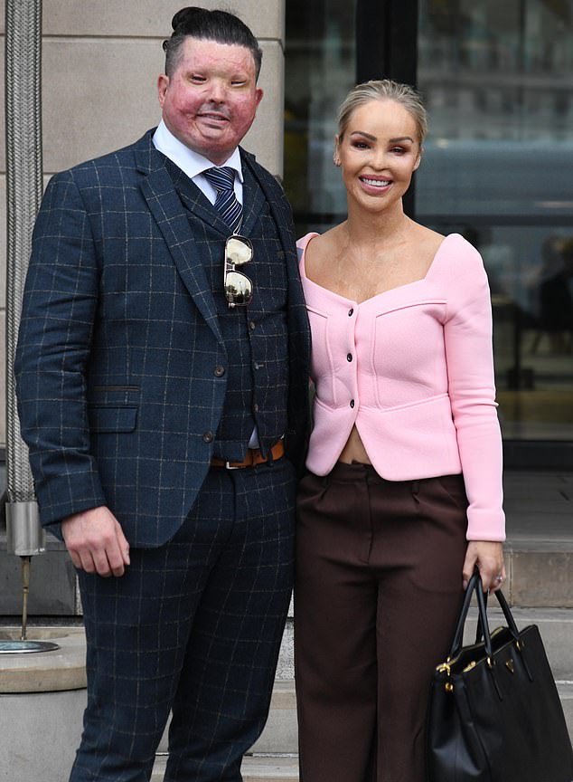 With acid attack victim Katie Piper who was attacked by her ex-boyfriend and an accomplice, causing major damage to her face and blindness in one eye