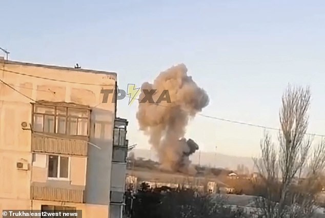 Suspected Storm Shadow missile strike on Belbek military base