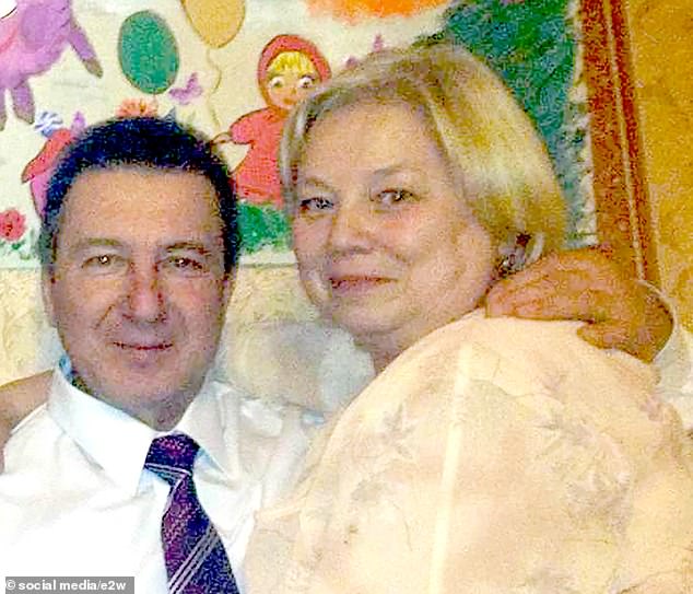 Lt-Gen Alexander Tatarenko pictured with his wife