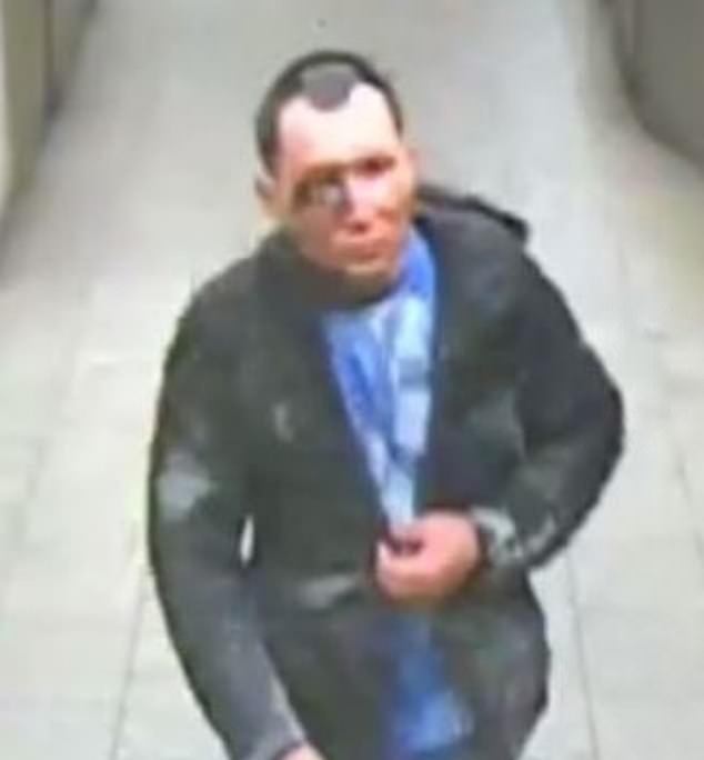 Ezedi was last seen leaving Tower Hill underground station in east London at 9.33pm on Wednesday (he is pictured leaving the tube station)
