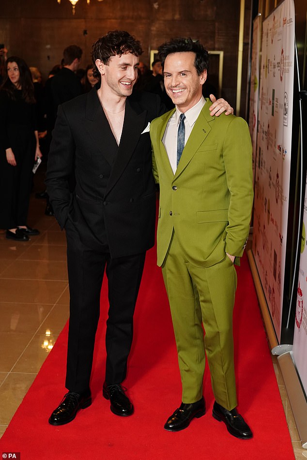 The duo, who are both nominated for their roles in the movie, beamed as they took to the star-studded red carpet
