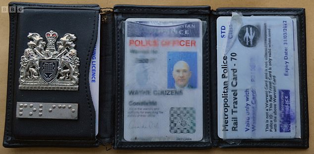The warrant card that Couzens used to trick Miss Everard into getting into his car