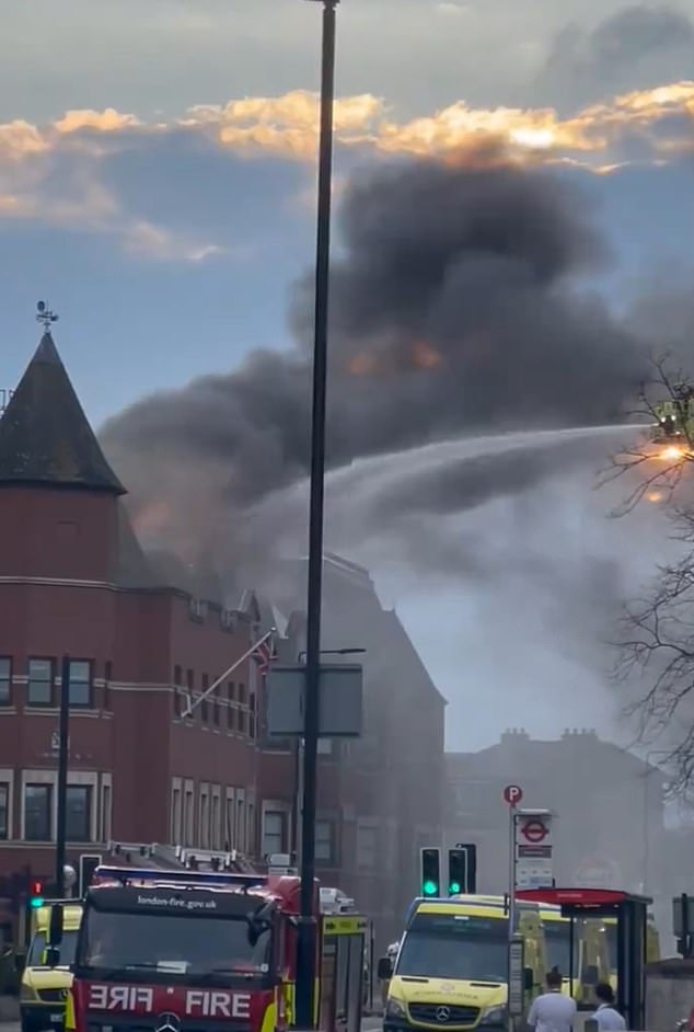 Firefighters are currently tackling the blaze in Forest Gate