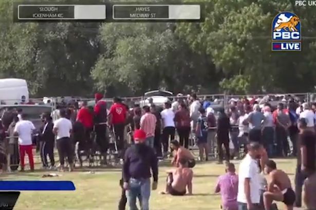 Terrifying moment 'gunshots' fired at contest where 3 people 'chopped up with swords' Terrifying moment 'gunshots' fired at contest where 3 people 'chopped up with swords'