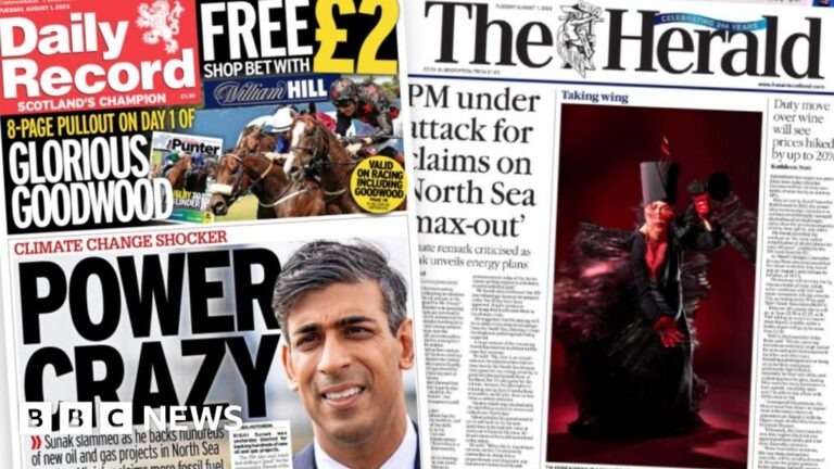 Scotland’s papers: Sunak under fire over oil ‘max out’ and whisky tax