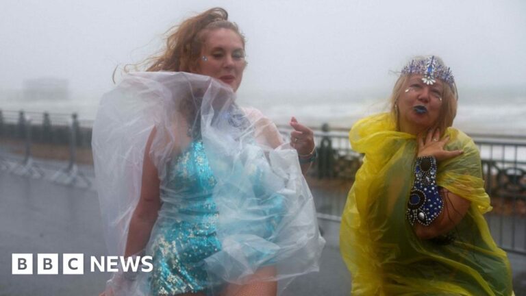 Brighton Pride: Train cancellations and wind and rain