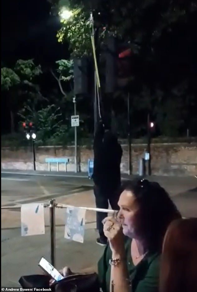 EXCLUSIVE: Moment anti-ULEZ ‘Blade Runner’ brazenly sabotages camera using a tree lopper – as underground activists wage campaign to bring down Sadiq Khan’s low-emission monitors