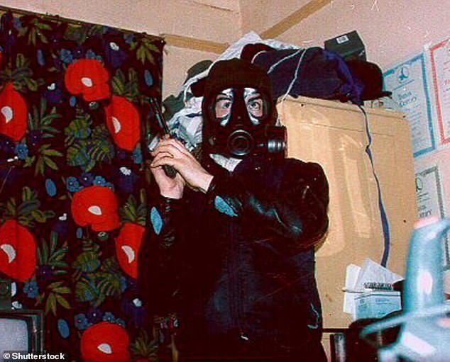 How Jill Dando murder suspect Barry George wearing gas mask and holding pistol in photo led police to believe fantasist shot presenter dead in 1999 before conviction was quashed… as Netflix series is to examine cold case