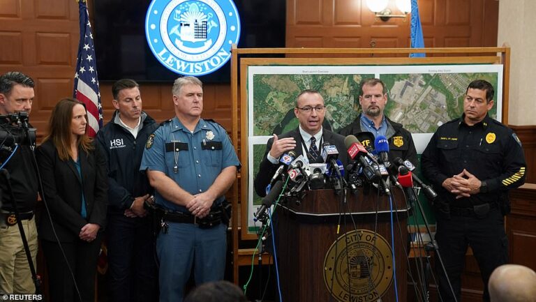 Clueless Maine cops scold the press as they admit they have no idea where gunman Robert Card is: Divers to search river where suspect’s car was found after he shot 18 people including four deaf friends at cornhole tournament