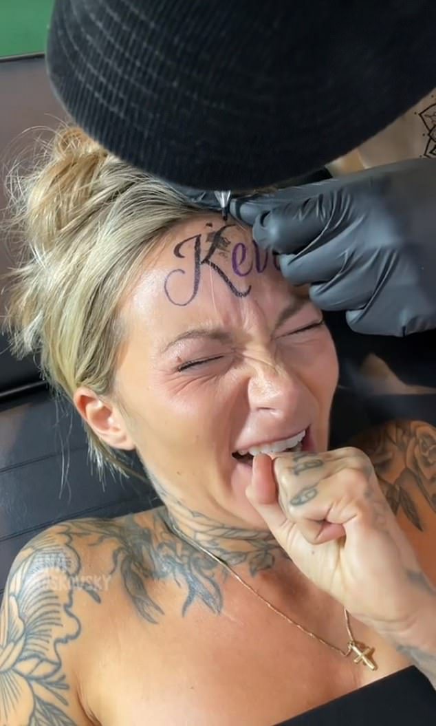 I had my boyfriend’s name tattooed on my forehead – people say I’ll regret it, but it’s my way of showing I love him
